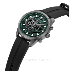 POLICE NEIST PEWGQ0092703 Chronograph Black Dial Green Silicone Strap