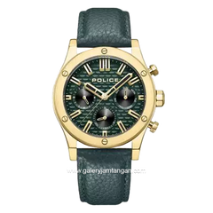 POLICE PEWJF0006202 Green Leather Strap
