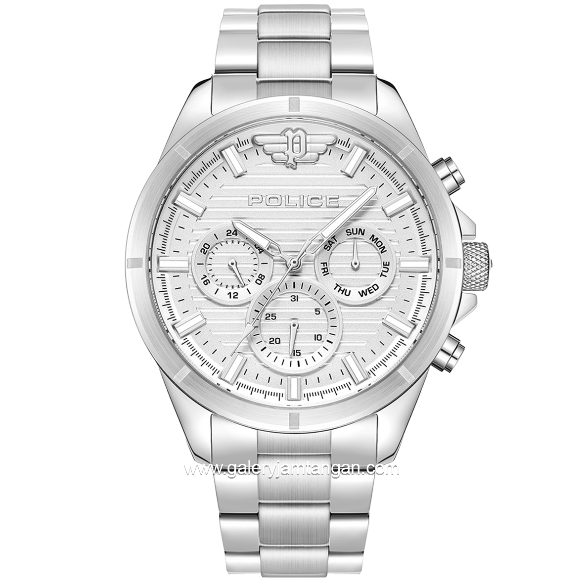 POLICE PEWJK2227805 Silver Dial White Stainless Steel