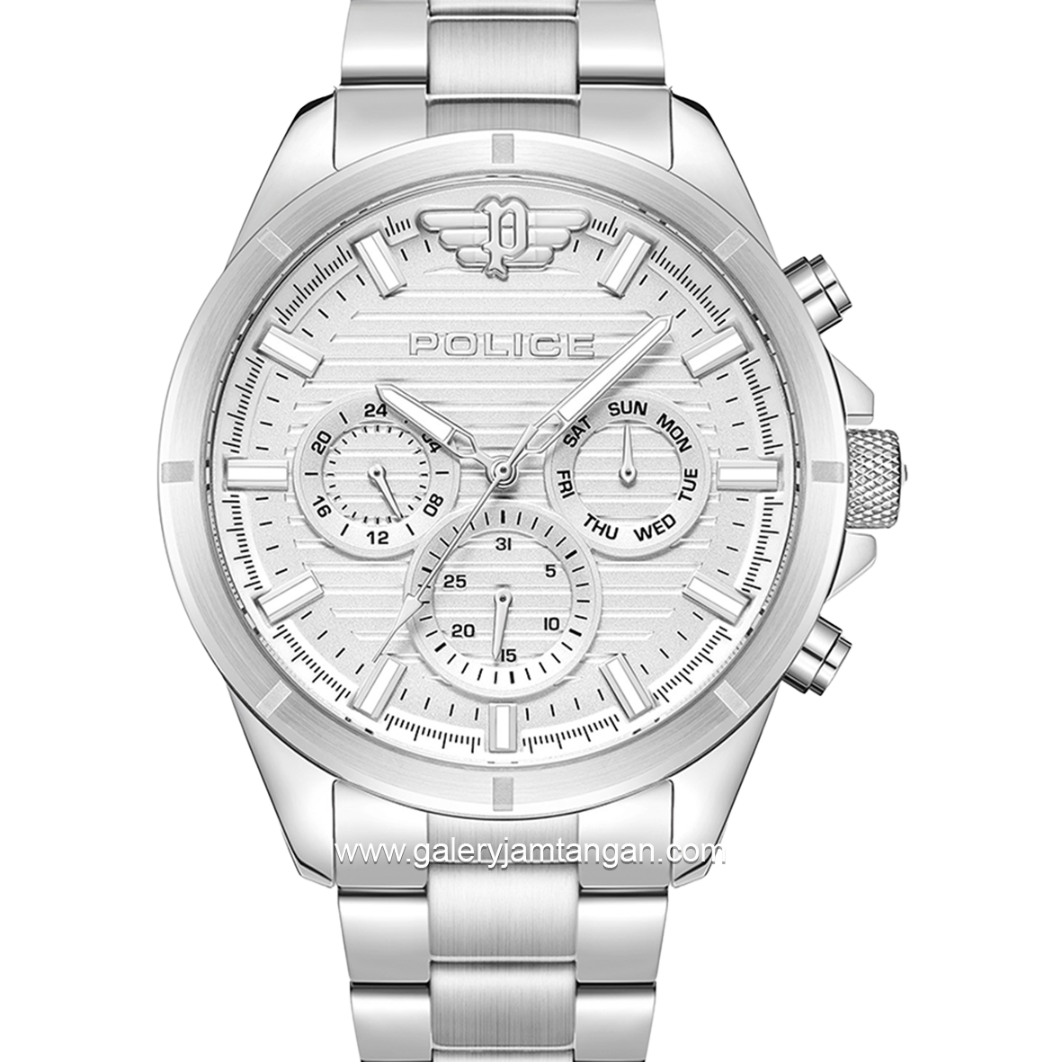 POLICE PEWJK2227805 Silver Dial White Stainless Steel