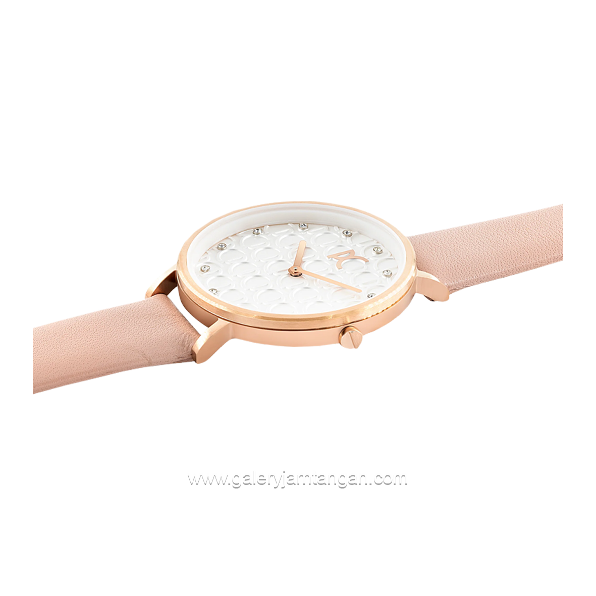 PIERRE CARDIN BONNE NOUVELLE CBN.3055 Pink Dial Silver Leather Strap