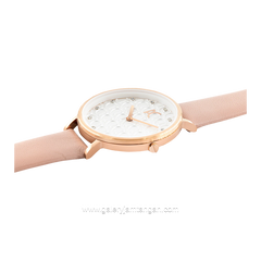 PIERRE CARDIN BONNE NOUVELLE CBN.3055 Pink Dial Silver Leather Strap