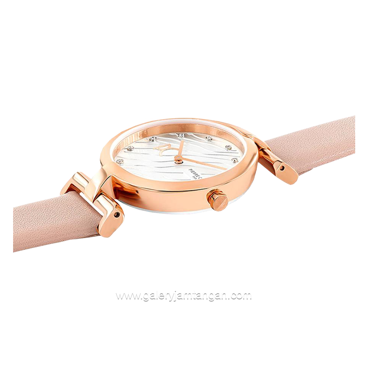 PIERRE CARDIN MADELEINE W-CMD.3550 Pink Rosegold Dial Silver Leather Strap
