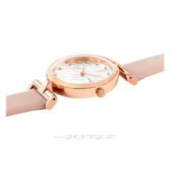 PIERRE CARDIN MADELEINE W-CMD.3550 Pink Rosegold Dial Silver Leather Strap