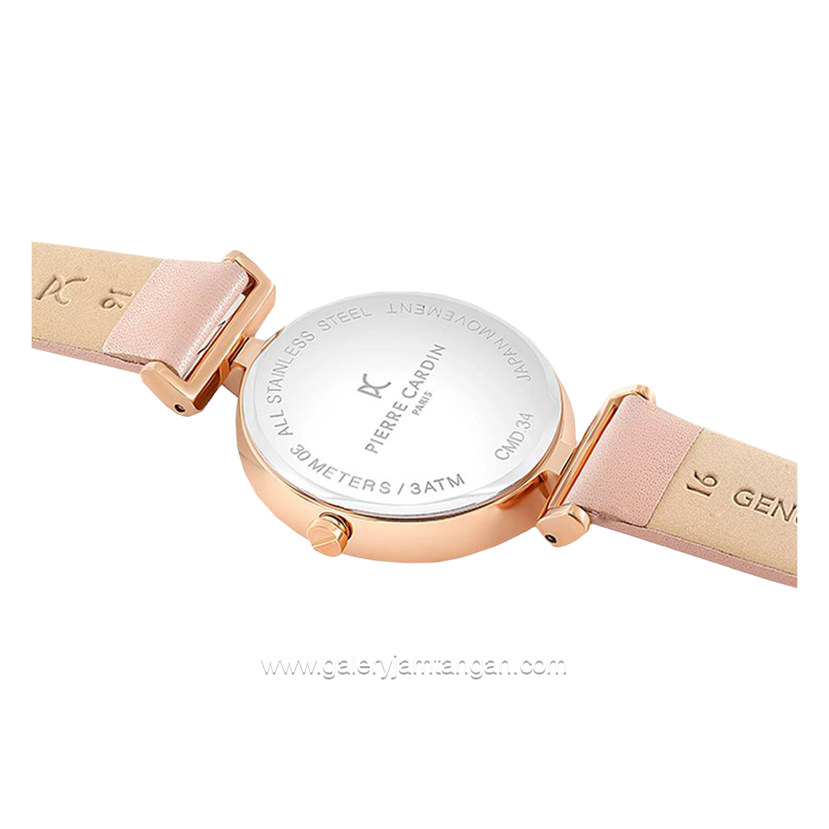 PIERRE CARDIN MADELEINE W-CMD.3550 Pink Rosegold Dial Silver Leather Strap