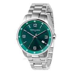 PIERRE CARDIN MONTROUGE CMR.0004 Silver Dial Green Stainless Steel