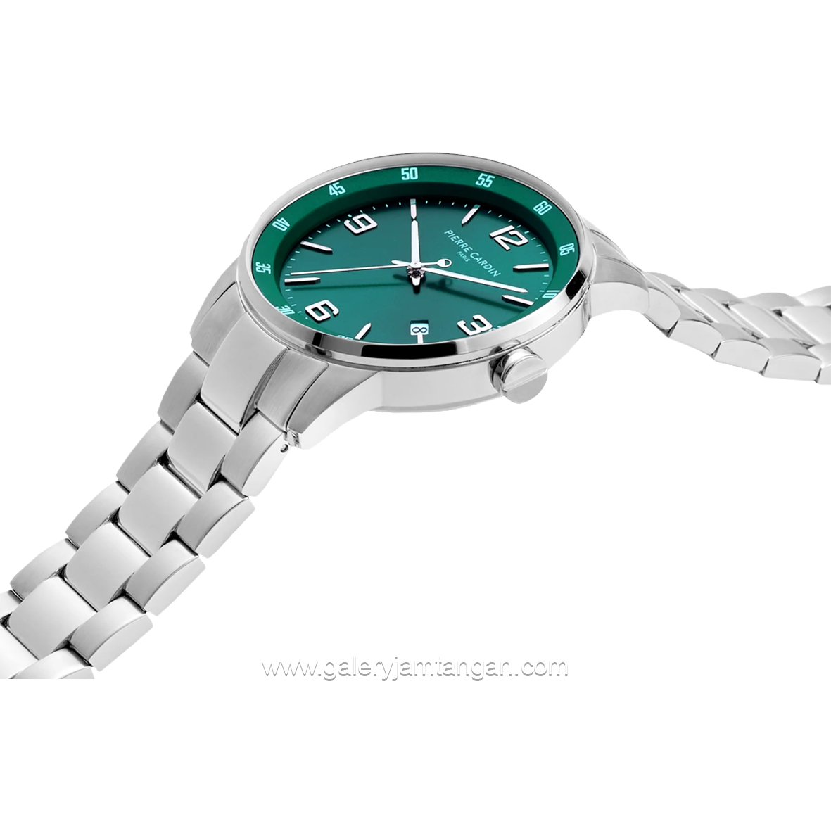 PIERRE CARDIN MONTROUGE CMR.0004 Silver Dial Green Stainless Steel