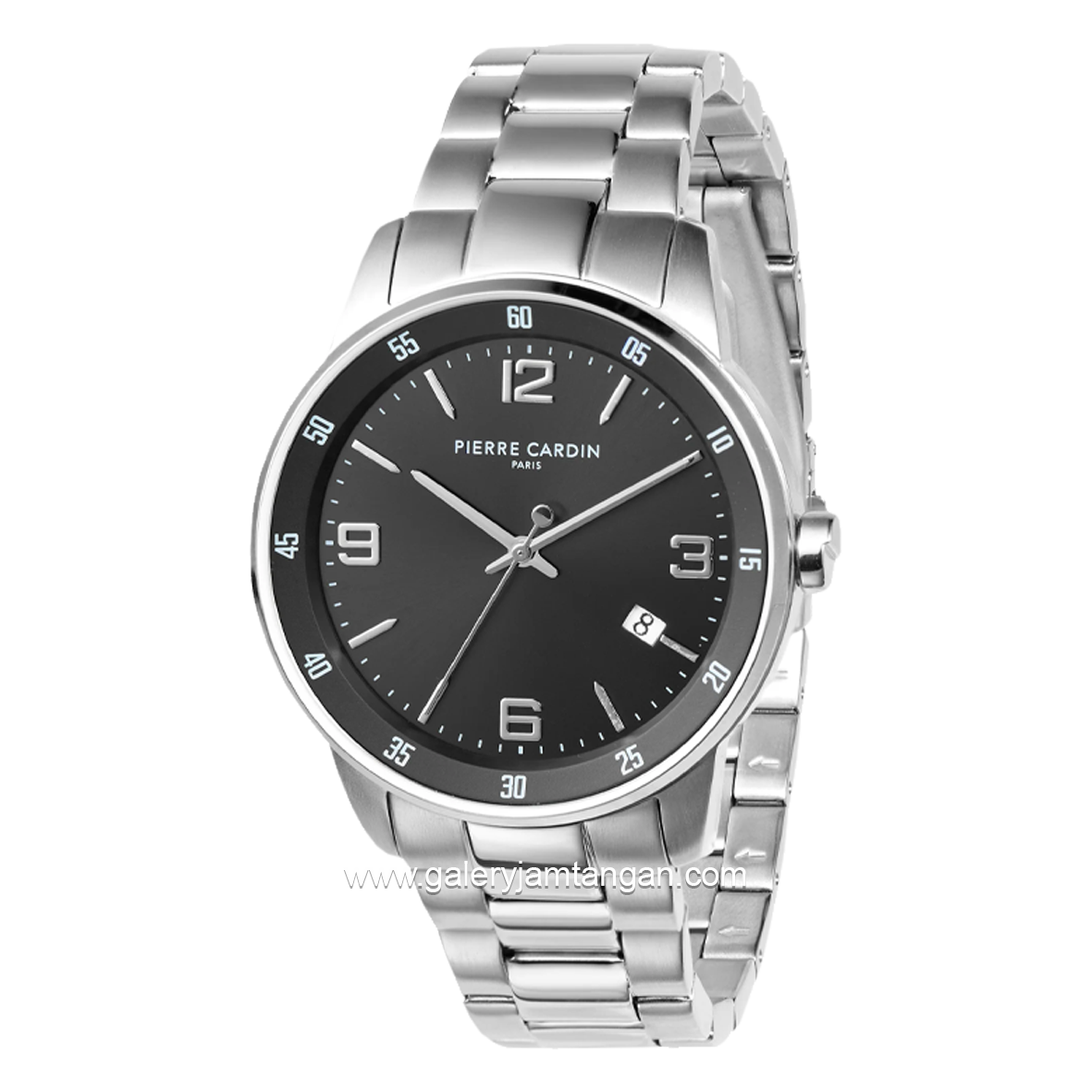 PIERRE CARDIN MONTROUGE CMR.0005 Silver Dial Black Stainless Steel
