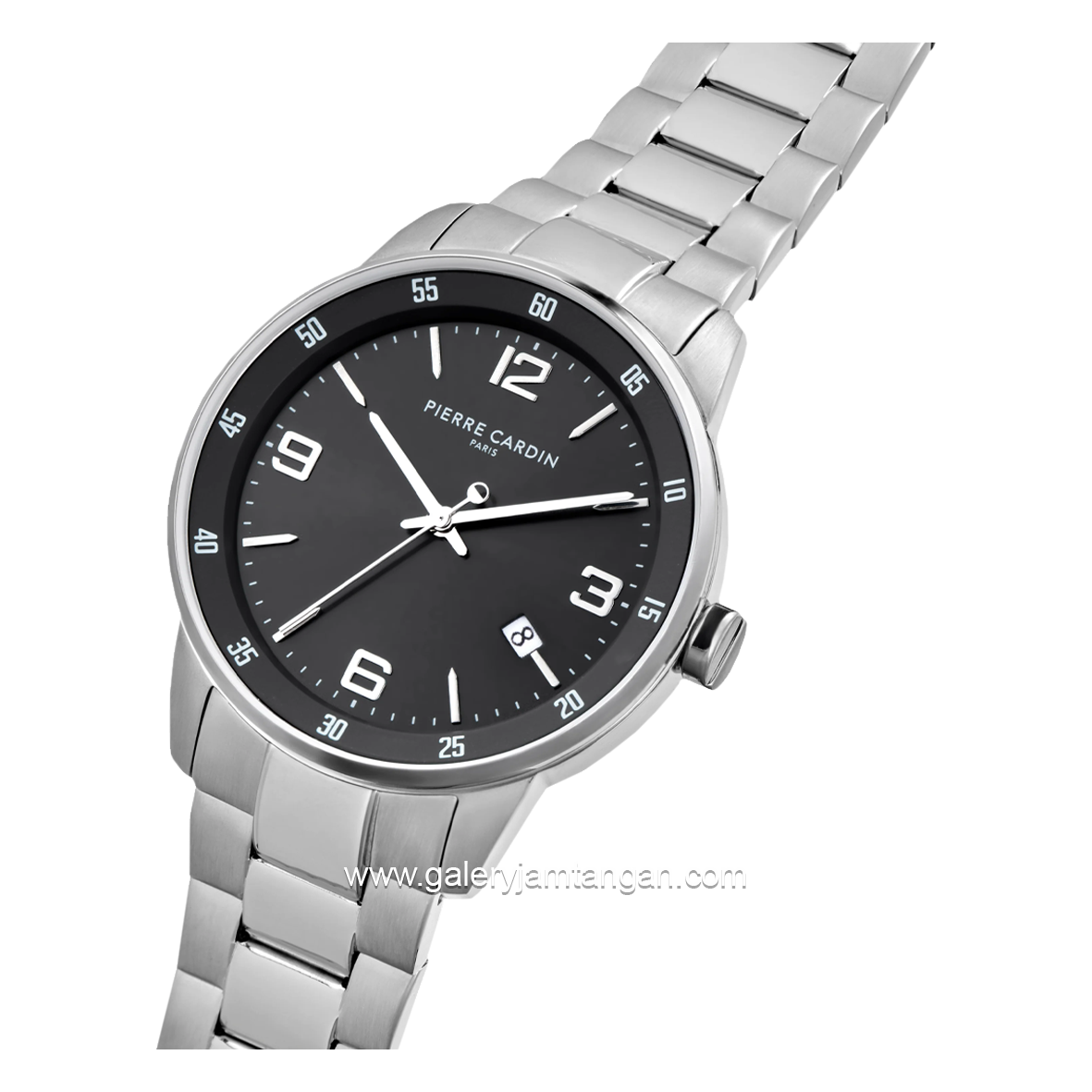 PIERRE CARDIN MONTROUGE CMR.0005 Silver Dial Black Stainless Steel