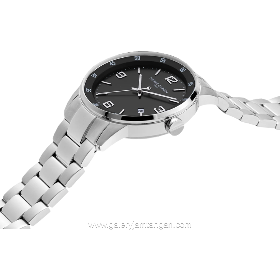 PIERRE CARDIN MONTROUGE CMR.0005 Silver Dial Black Stainless Steel