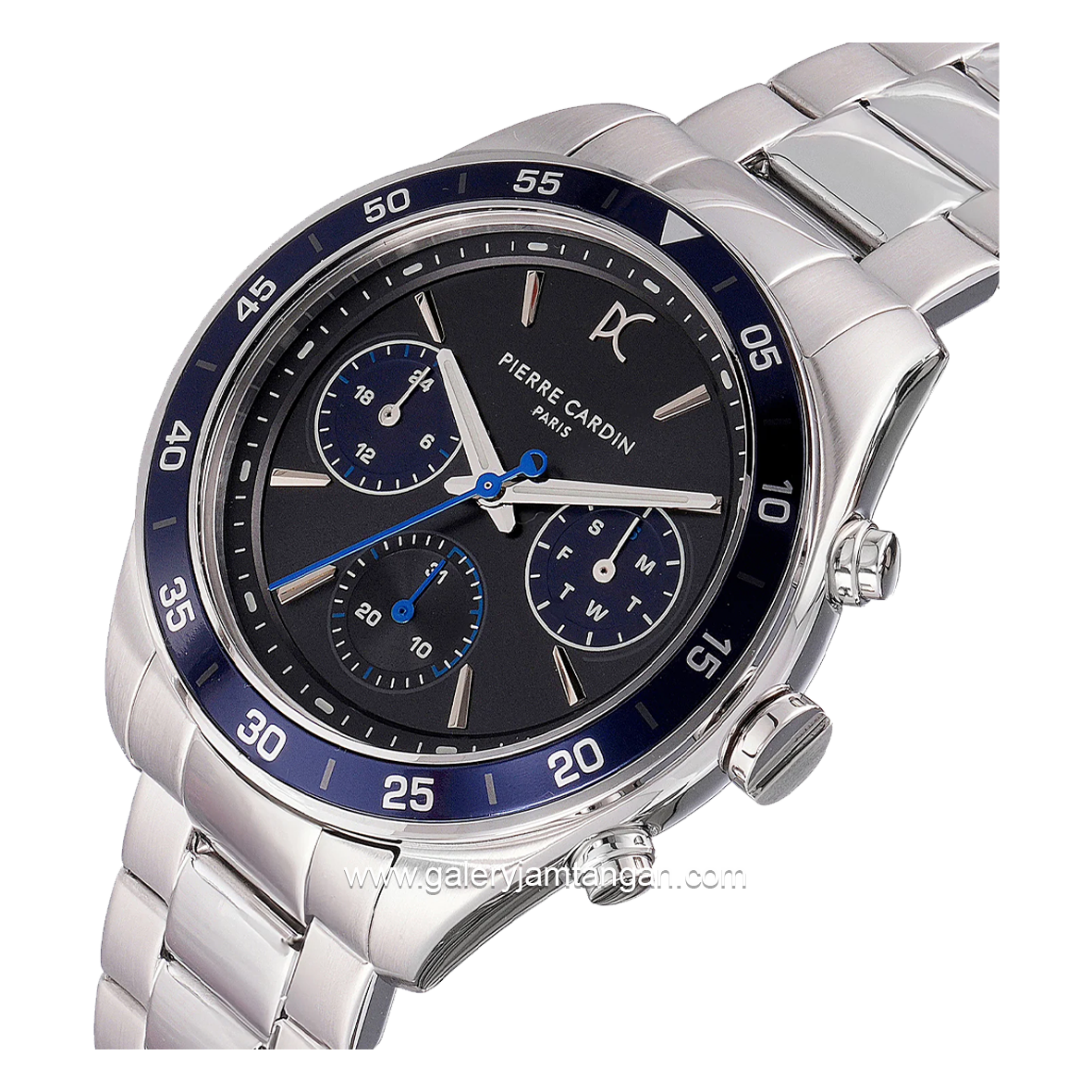 PIERRE CARDIN NAVAL ACADEMY CF.1004.MS.3 Silver Dial Black Stainless Steel