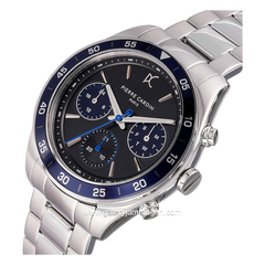 PIERRE CARDIN NAVAL ACADEMY CF.1004.MS.3 Silver Dial Black Stainless Steel