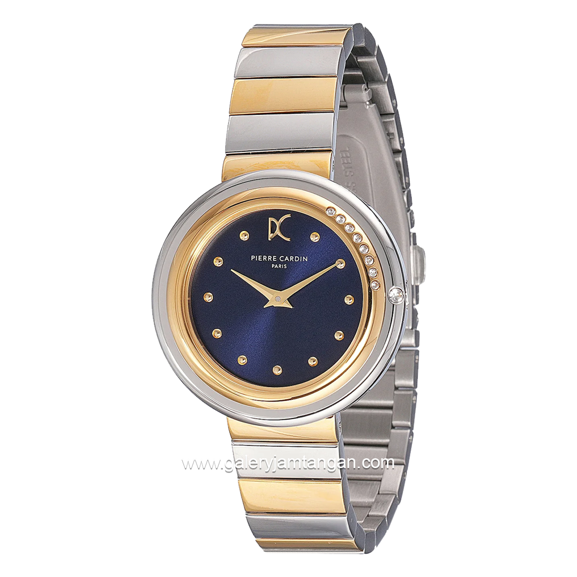 PIERRE CARDIN PASSY METEORE CF.1010.MU Silver Gold Dial Navy Stainless Steel