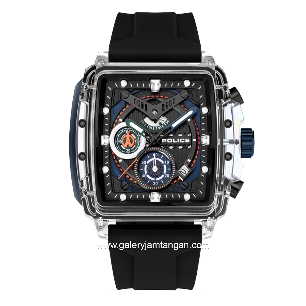 POLICE SET PEWGO0052401 Case Silver Dial Black Free Strap