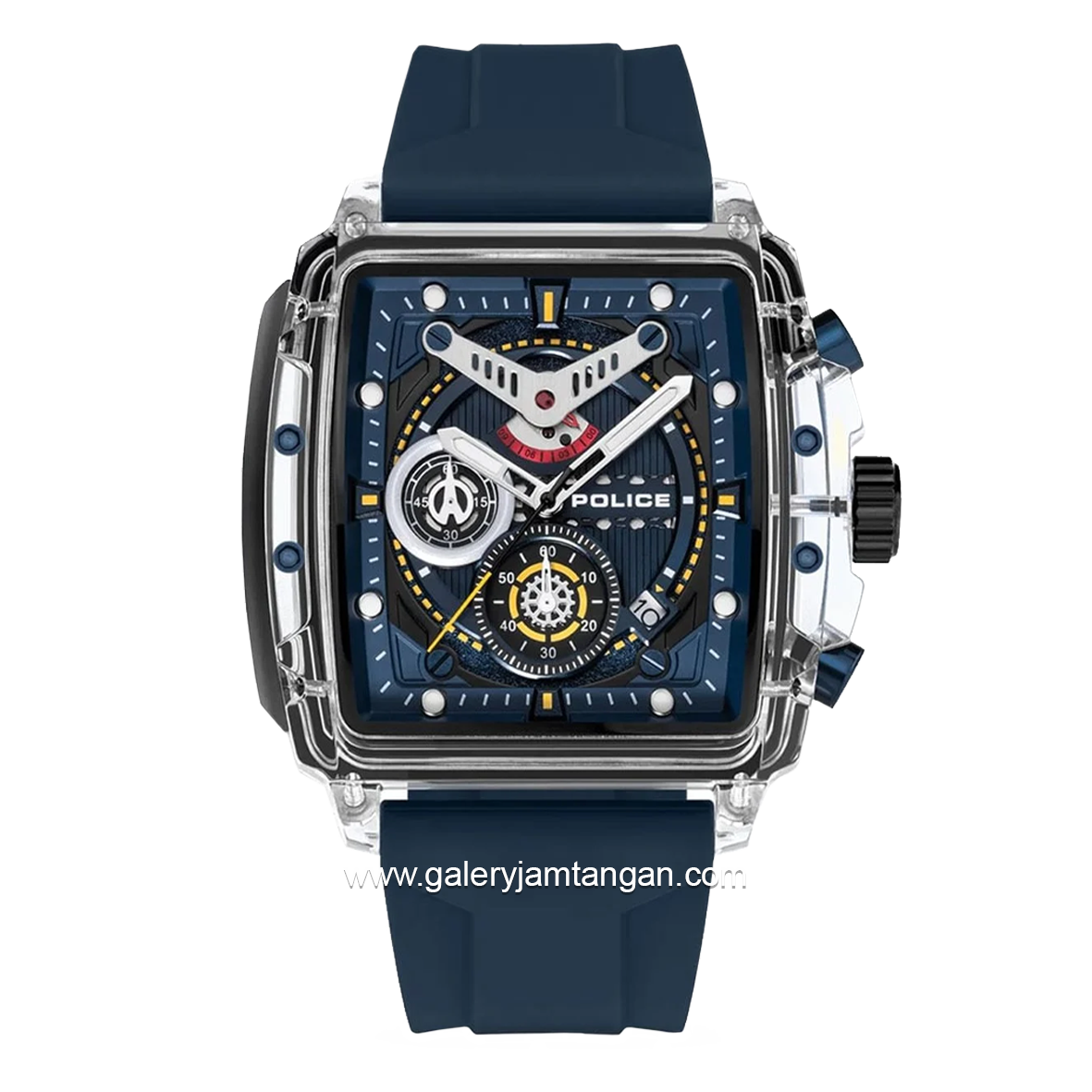 POLICE PEWGO0052403 Navy Silver Resin Strap