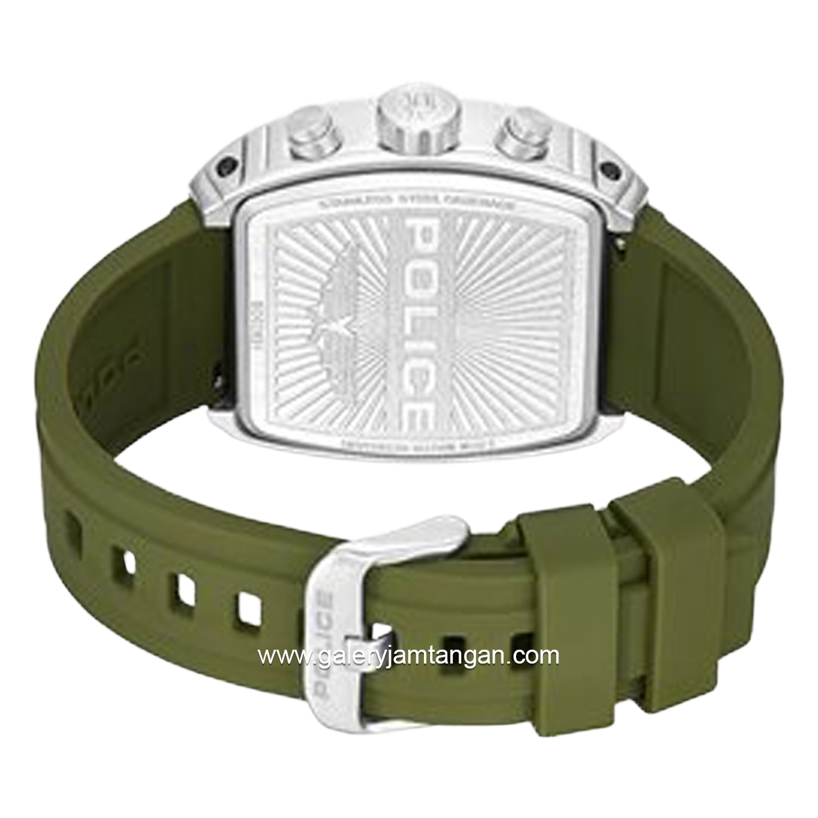 POLICE PEWGO0063104 Green Silicone Strap