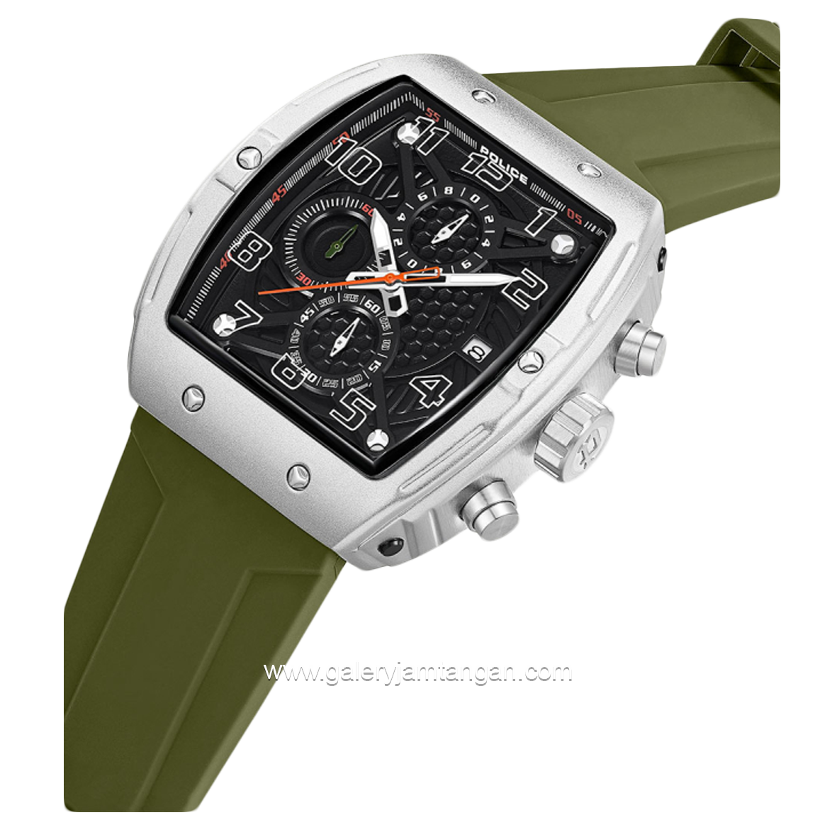 POLICE PEWGO0063104 Green Silicone Strap