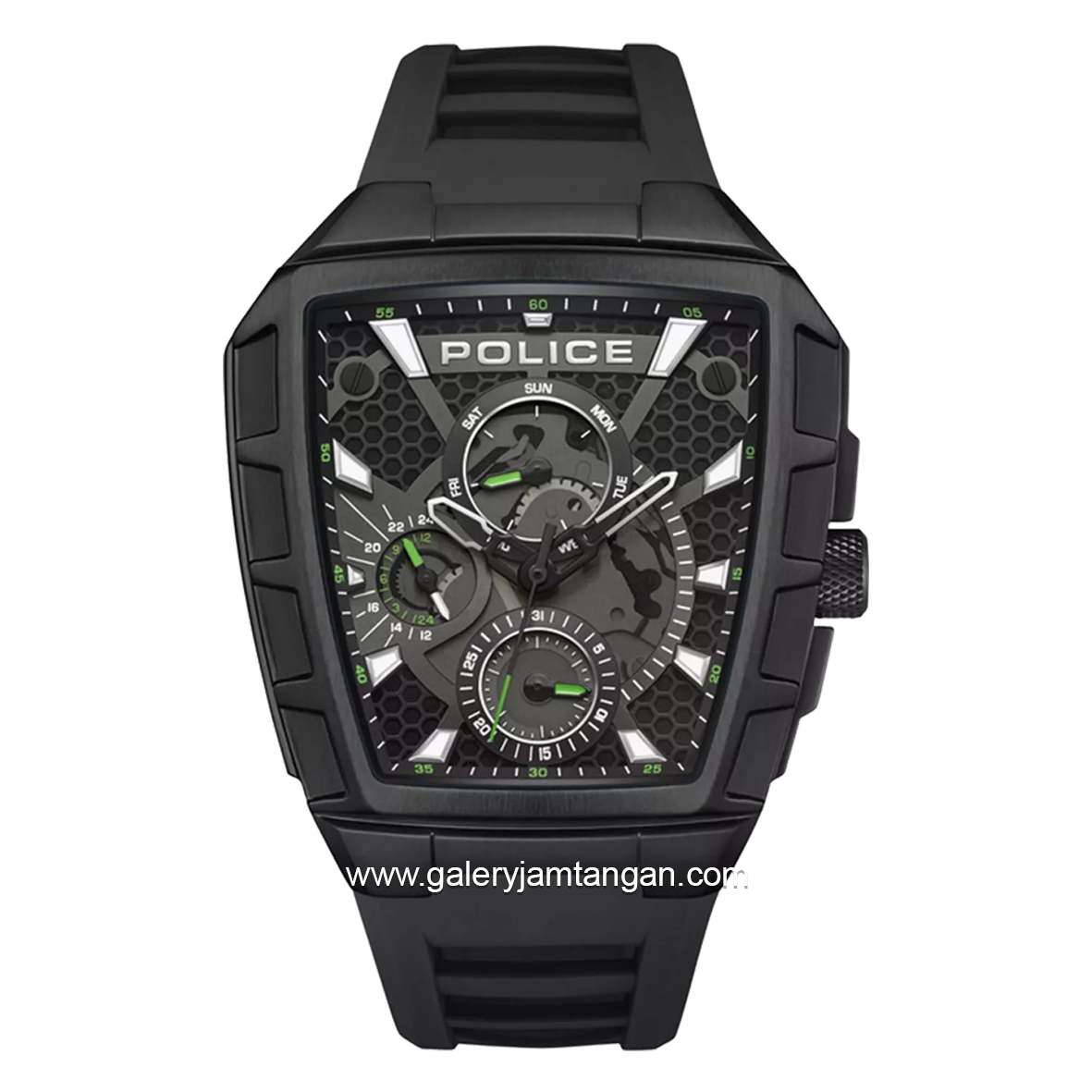 POLICE PEWGQ0056801 Black Rubber Strap