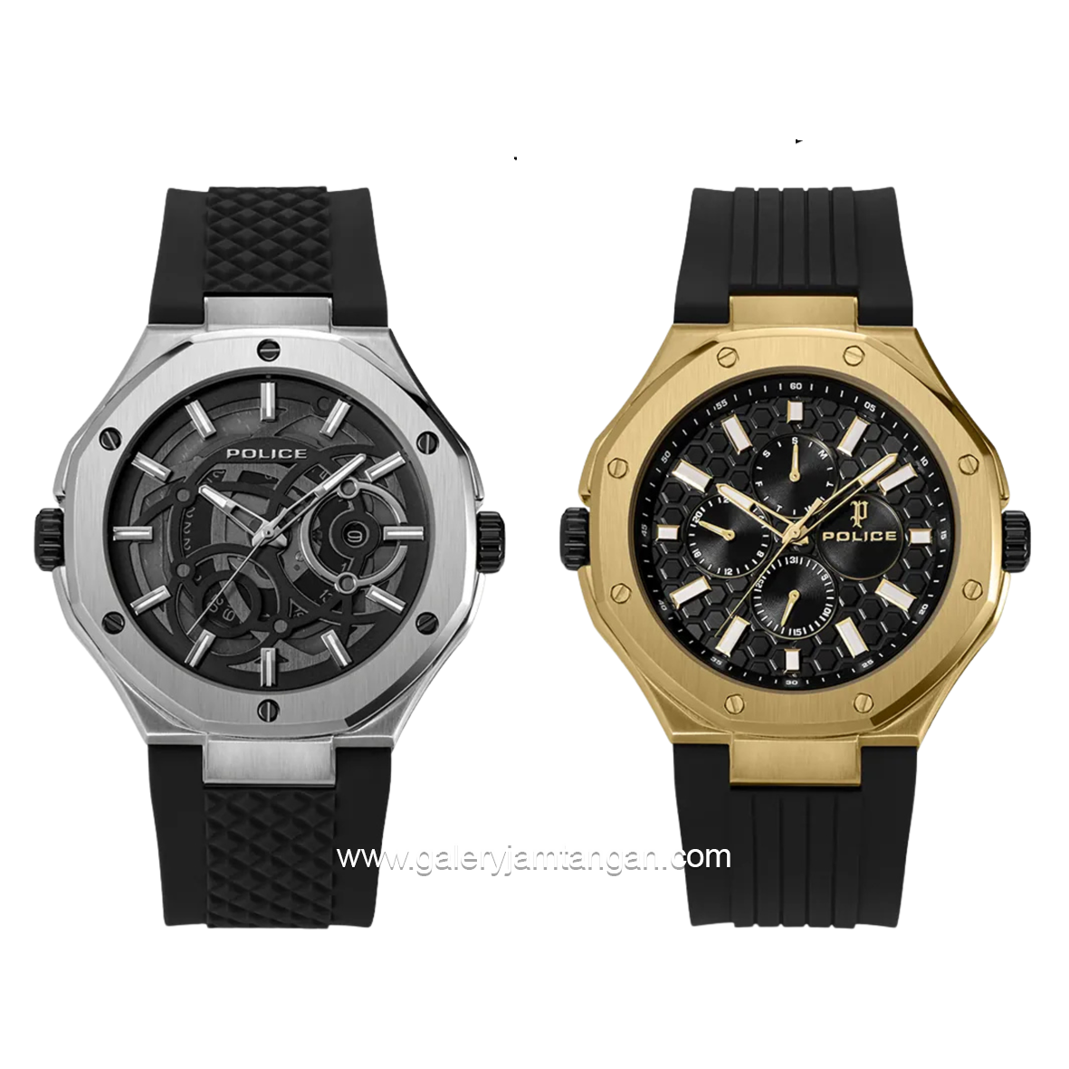 POLICE PEWGQ0081901 Dual Watch Silicone Strap