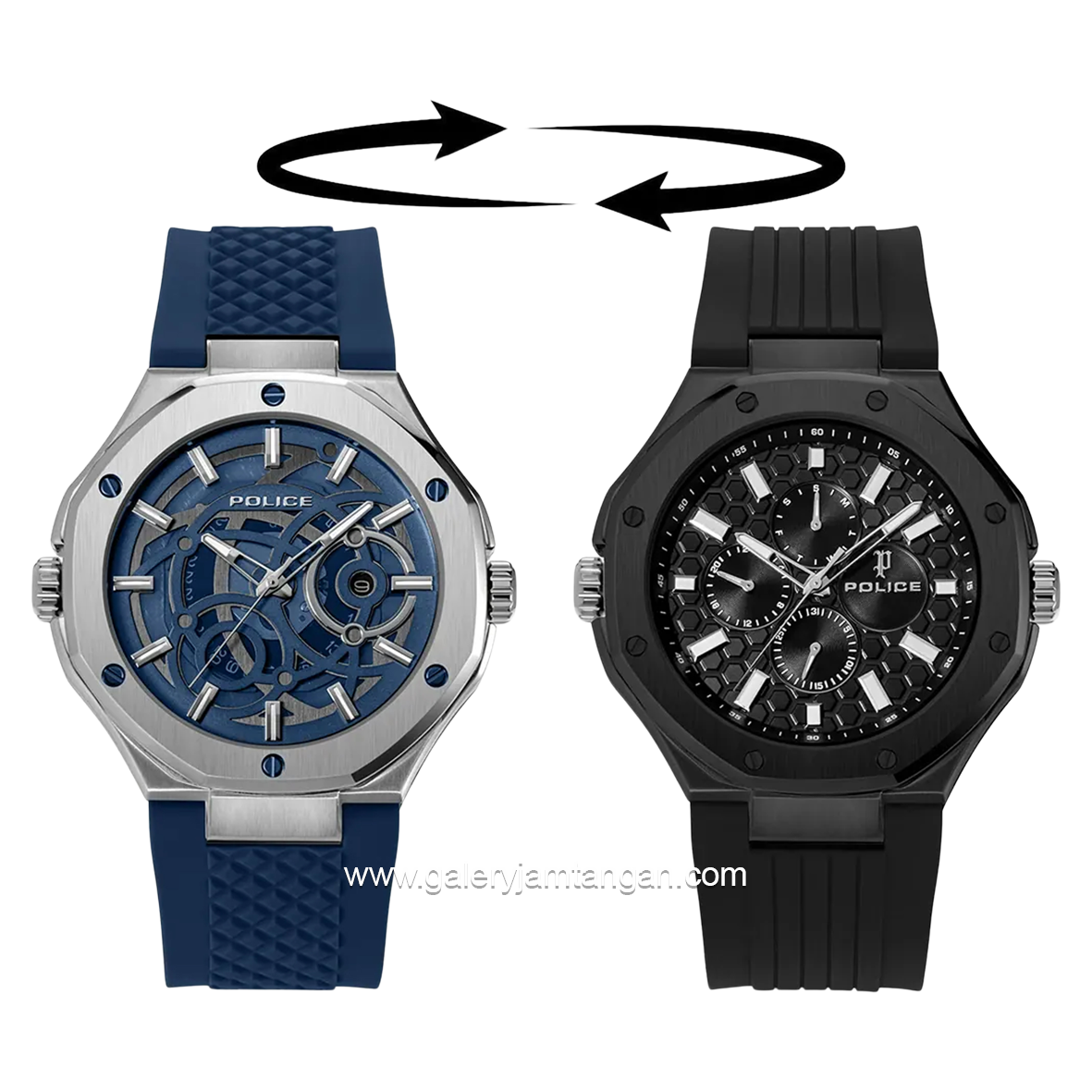 POLICE PEWGQ0081903 Dual Watch Silicone Strap