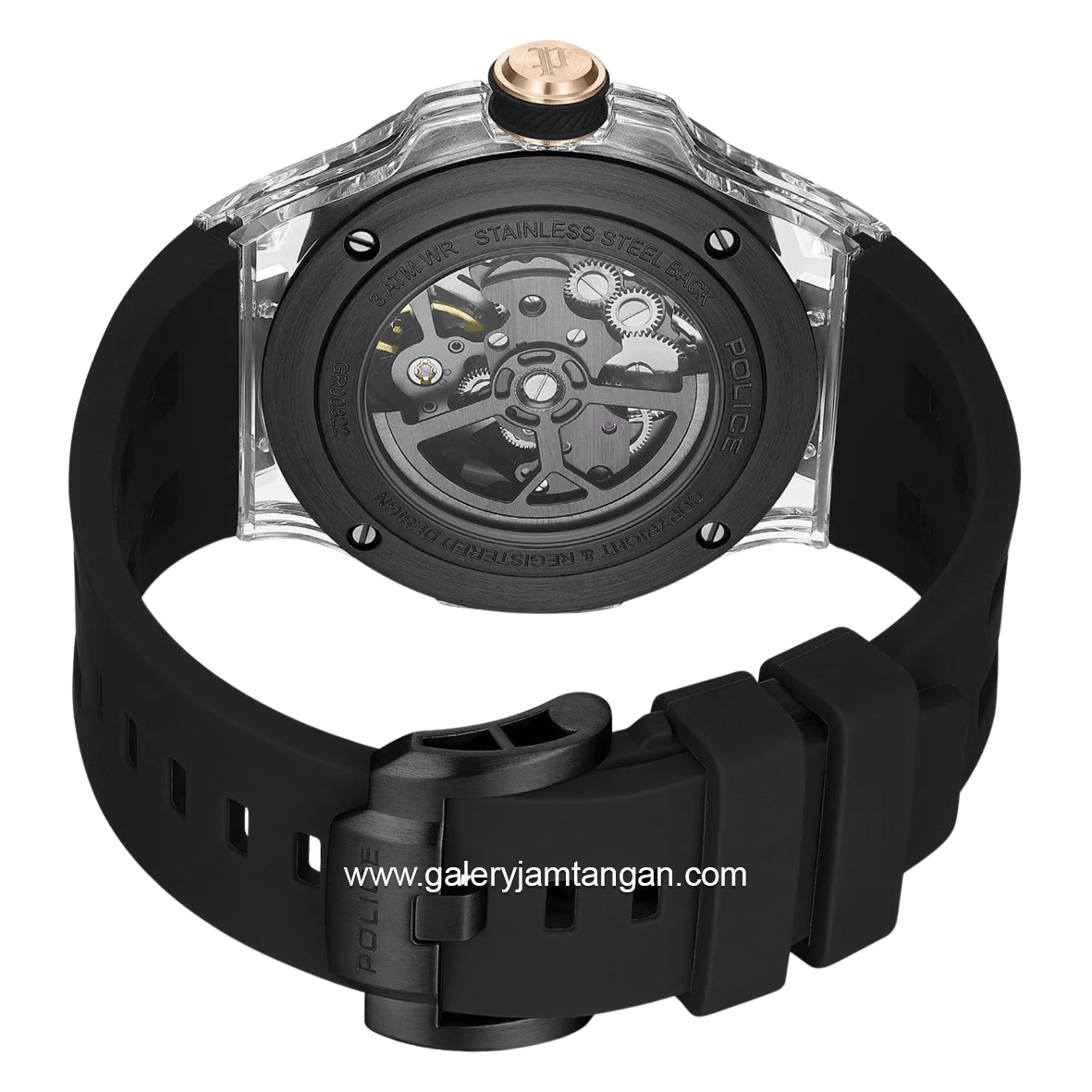 Police PEWGR0082202 Cyclone Automatic Silicone Strap