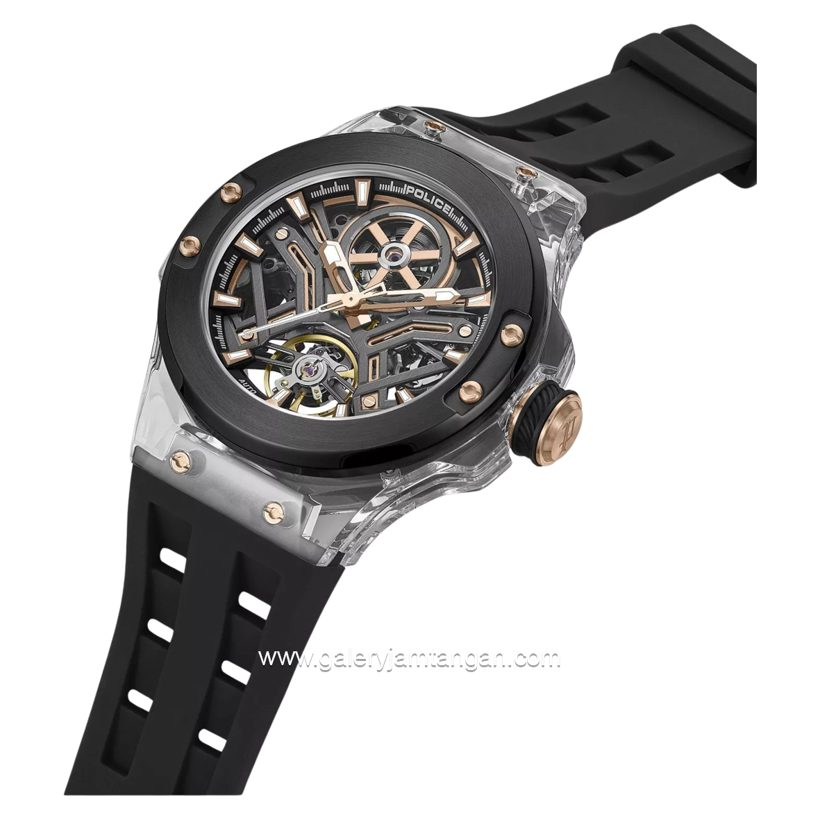 Police PEWGR0082202 Cyclone Automatic Silicone Strap