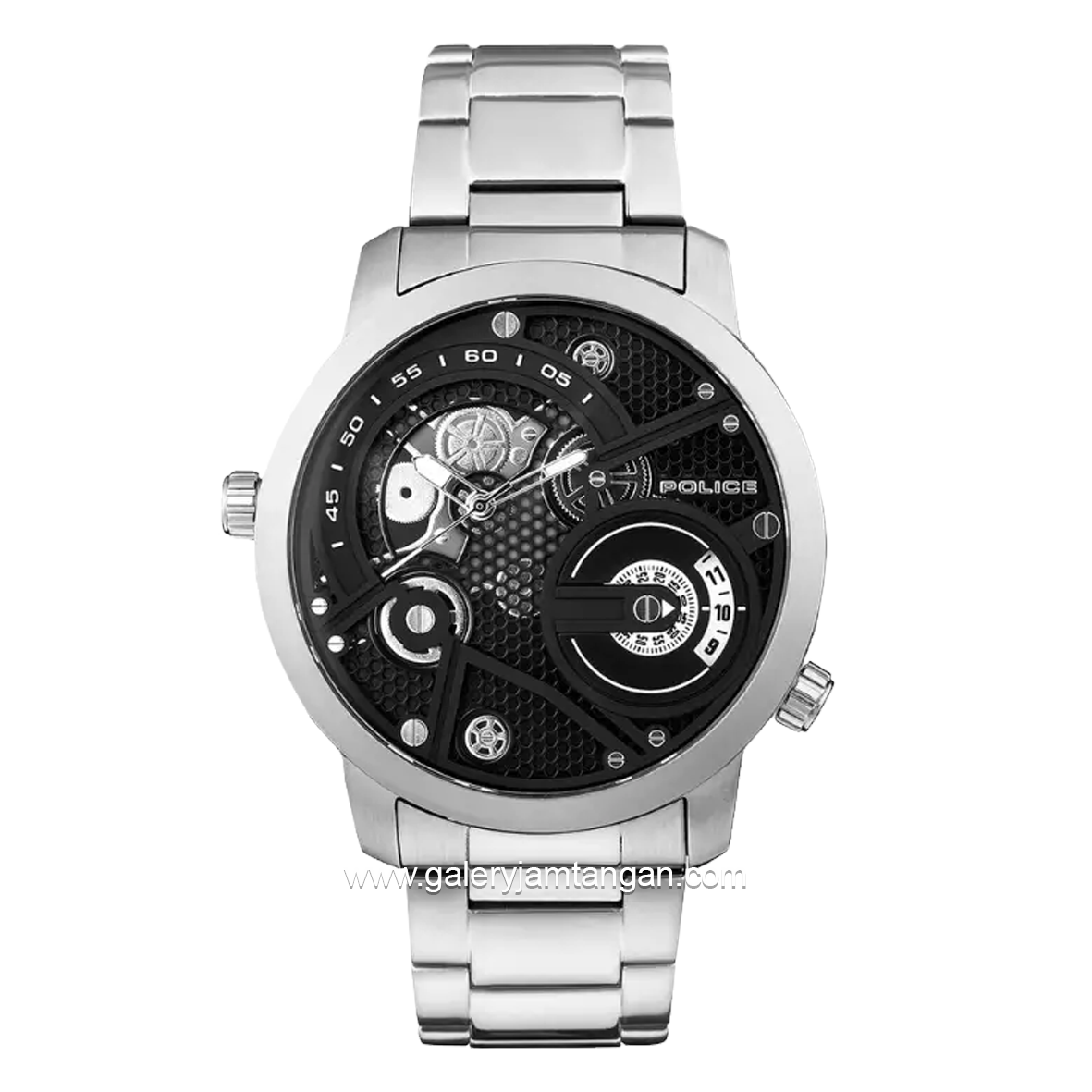 POLICE PL.15471JS/02M Silver Dial Black Stainless Steel