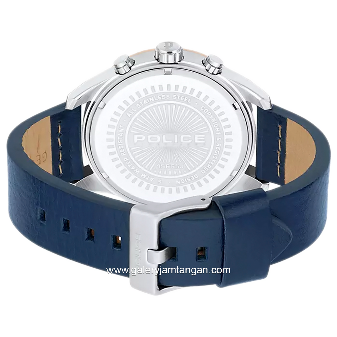 POLICE PL.15665JSTR/03 Dial Blue Leather Strap