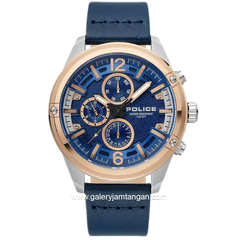 POLICE PL.15665JSTR/03 Dial Blue Leather Strap
