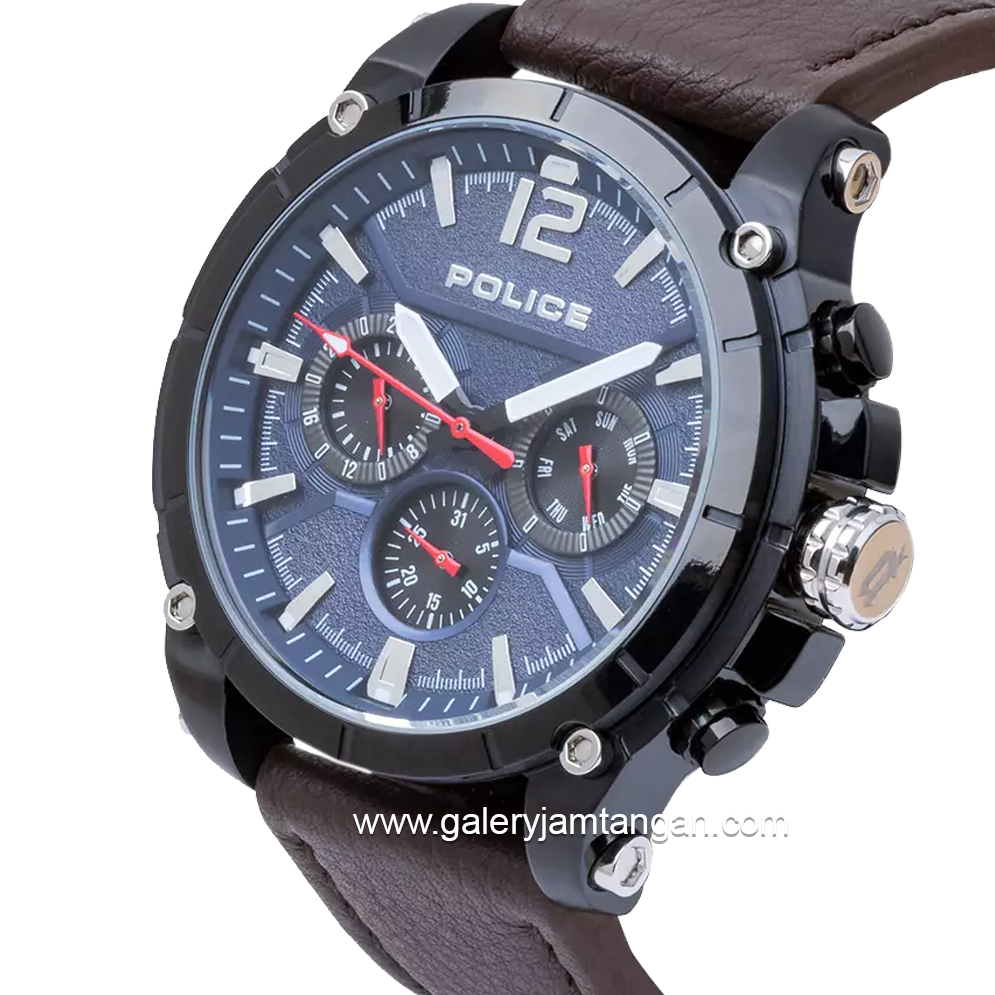 POLICE PL.15724JSB/03 Multifunction Dial Blue Leather Strap