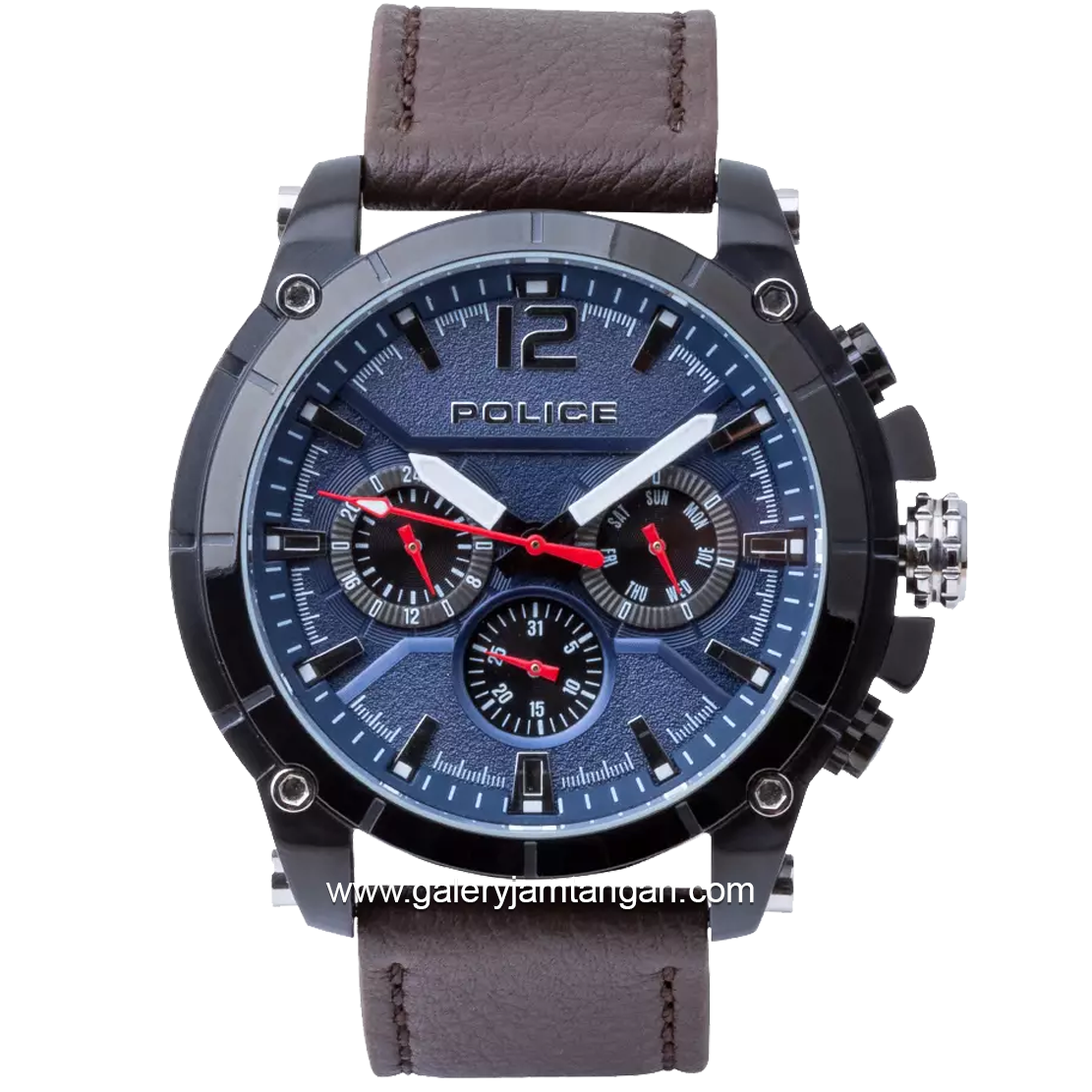 POLICE PL.15724JSB/03 Multifunction Dial Blue Leather Strap