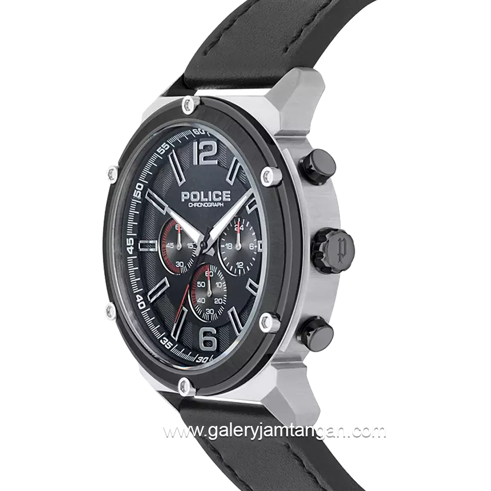 POLICE PL.15726JSTB/02 Chronograph Leather Strap