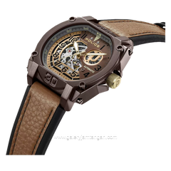 POLICE PEWGE0040002 Automatic Skeleton Dial Leather Strap