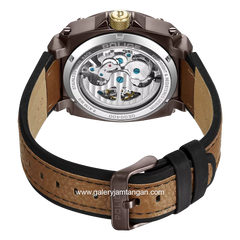 POLICE PEWGE0040002 Automatic Skeleton Dial Leather Strap