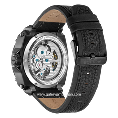 POLICE PEWGE0040003 Automatic Skeleton Dial Leather Strap