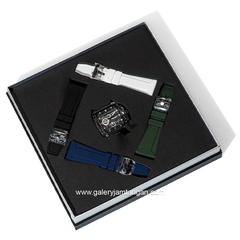 POLICE SET PEWGO0052401 Case Silver Dial Black Free Strap