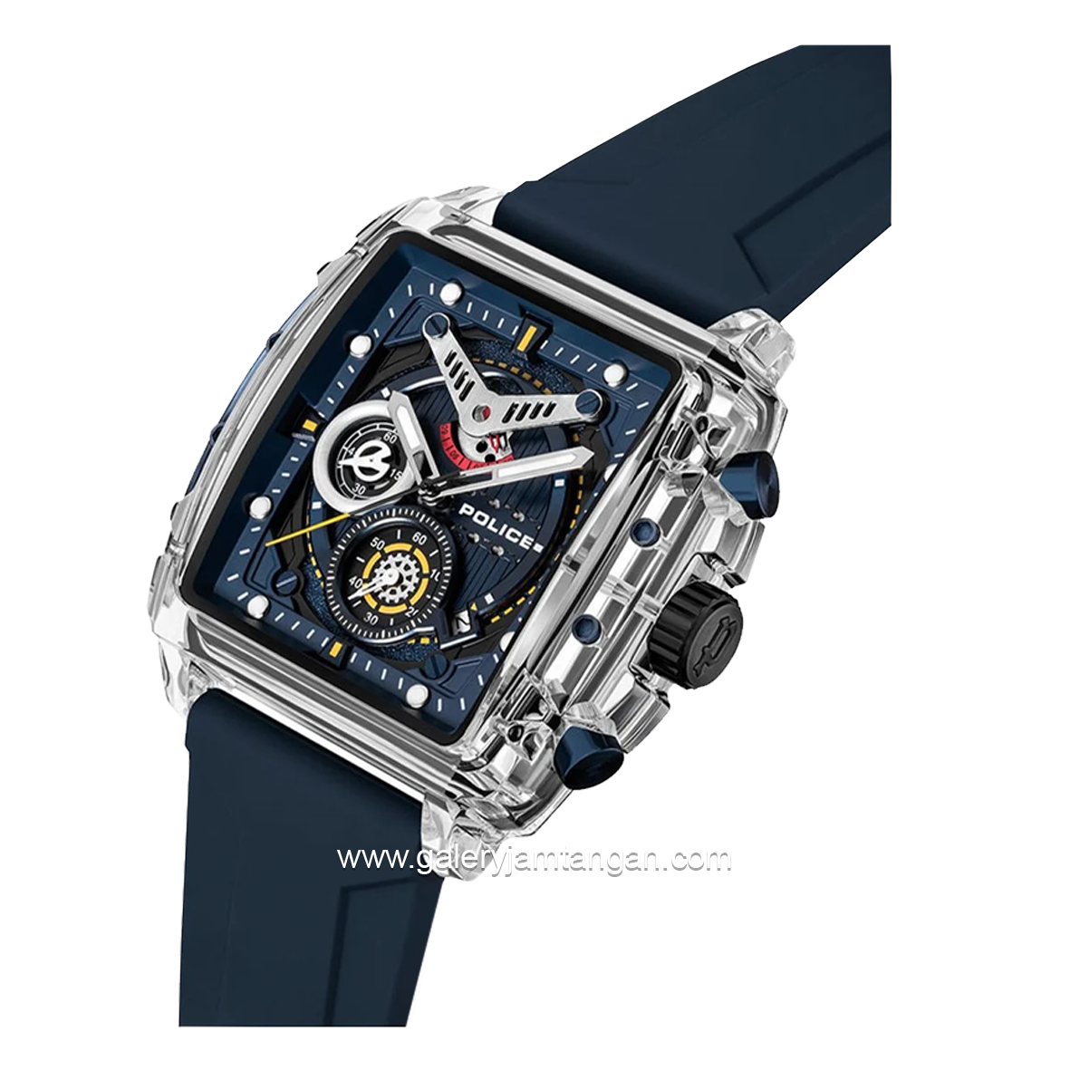 POLICE PEWGO0052403 Navy Silver Resin Strap