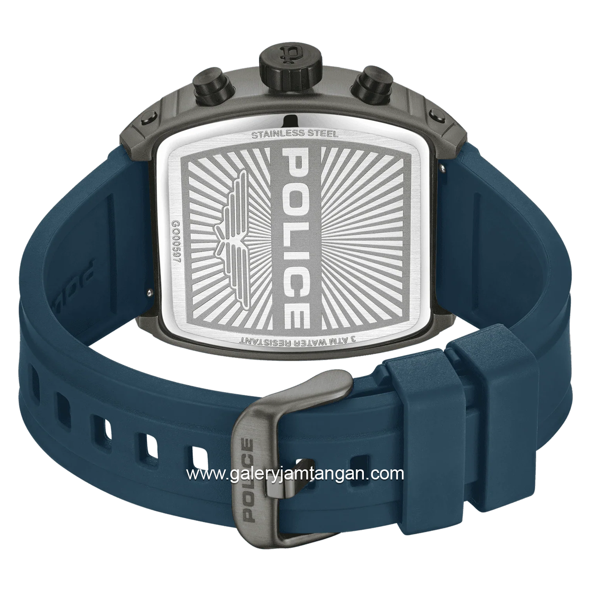 POLICE PEWGO0063102 Navy Grey Silicone Strap