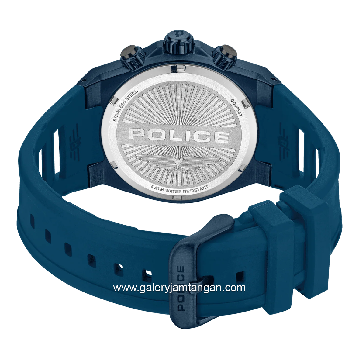 POLICE PEWGQ0054302 Blue Multifunction Rubber Strap