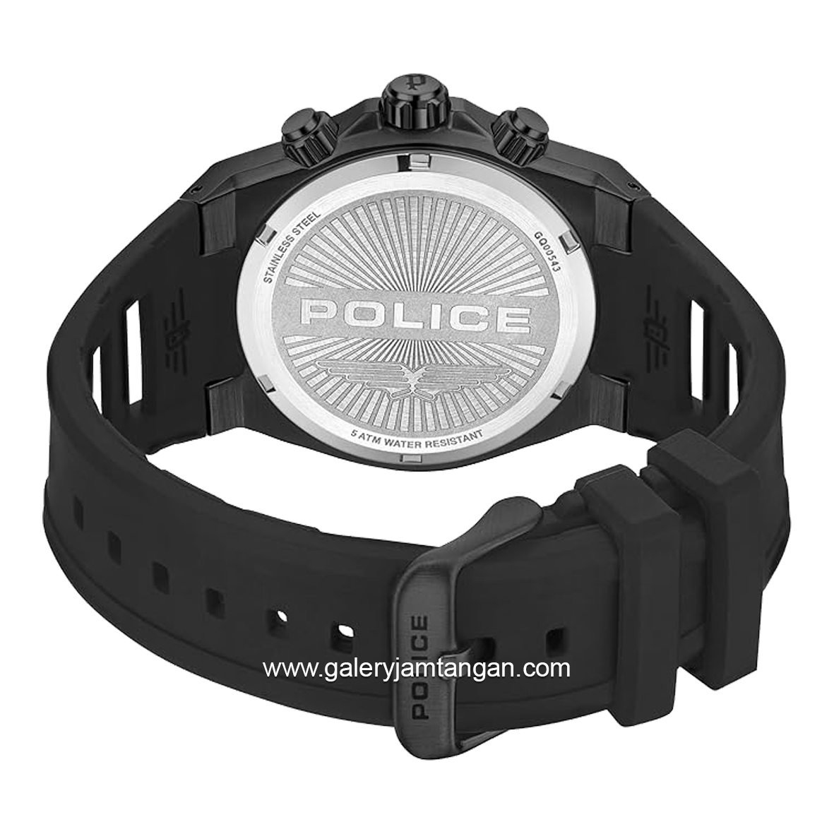 POLICE PEWGQ0054303 Black Multifunction Rubber Strap