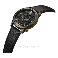 POLICE PEWJA2227702 Black Gold Leather Collection Jet Watch