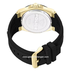 POLICE PEWJQ2203241 Black Gold Dial Black Multifunction Rubber/Silicone