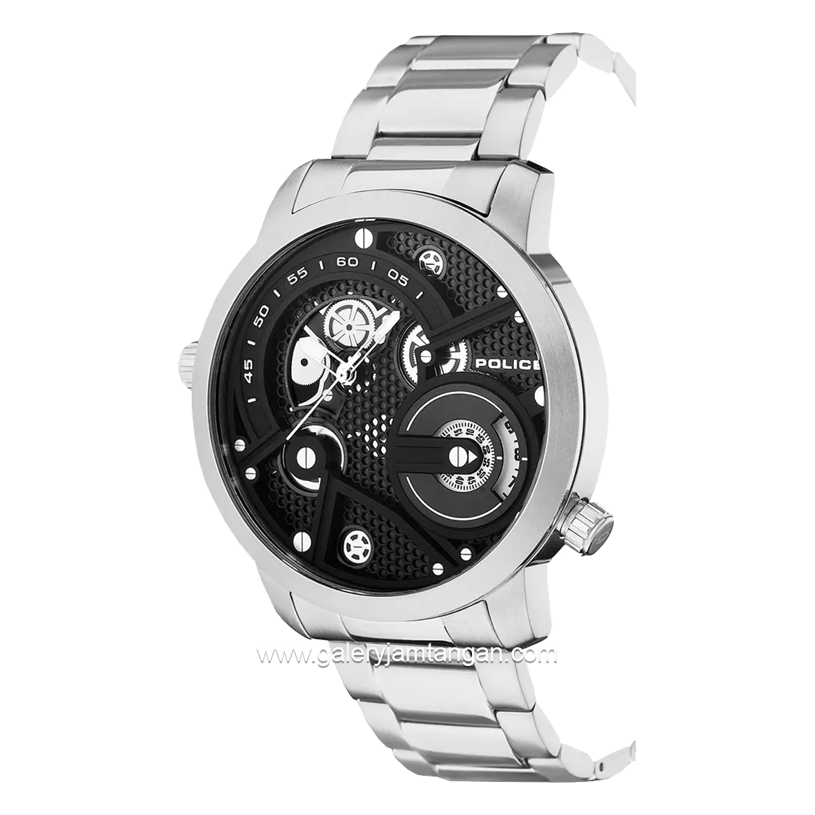 POLICE PL.15471JS/02M Silver Dial Black Stainless Steel