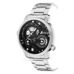 POLICE PL.15471JS/02M Silver Dial Black Stainless Steel