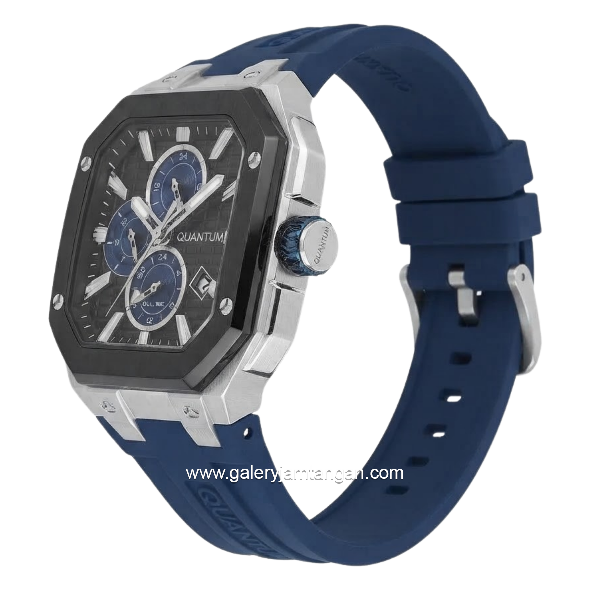 QUANTUM PWG1235.359 Blue Navy Rubber Strap