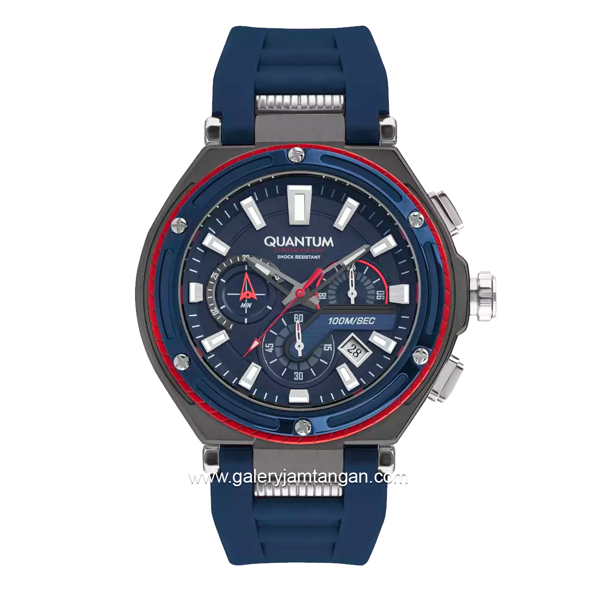 QUANTUM HNG1010.099 Navy Rubber Strap
