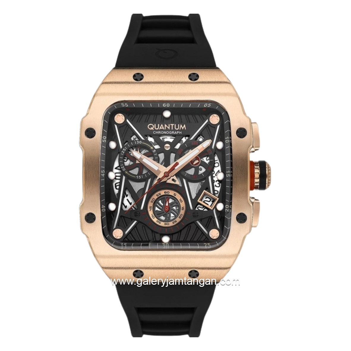 QUANTUM HNG1080.451 Black Silicone Strap