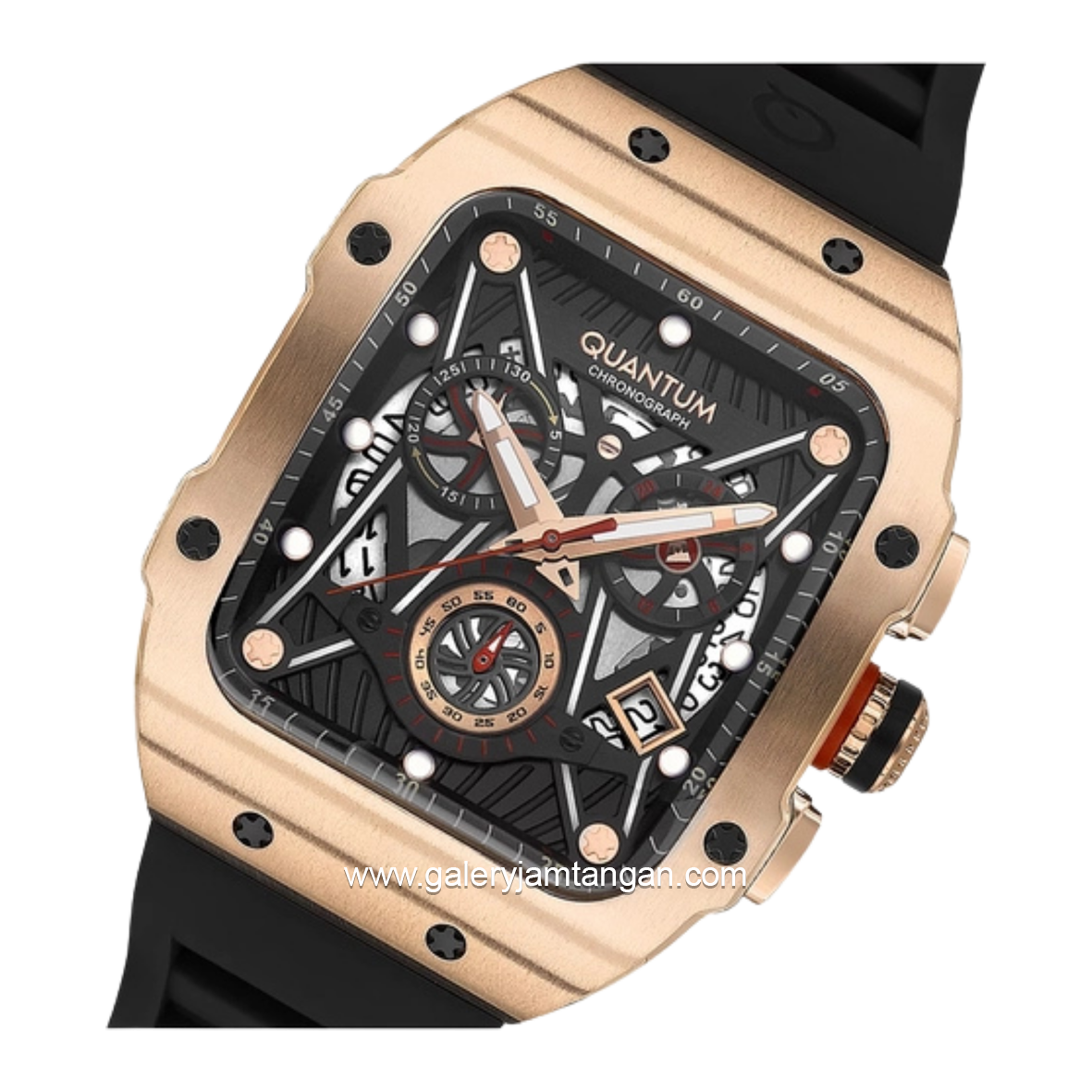 QUANTUM HNG1080.451 Black Silicone Strap