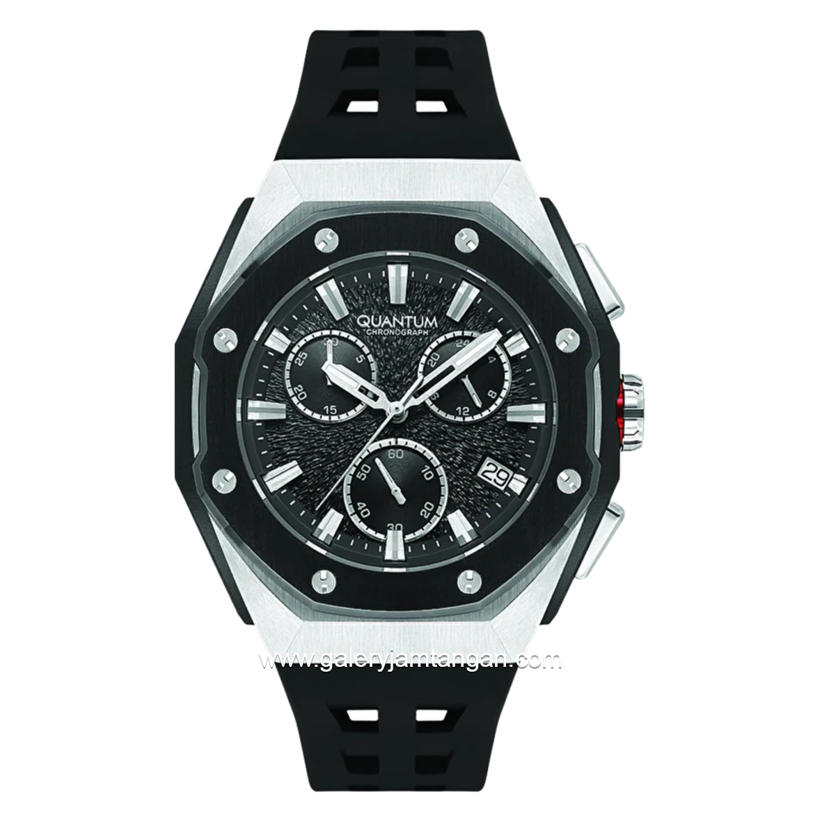 QUANTUM HNG1170.351 Black Silicone Strap