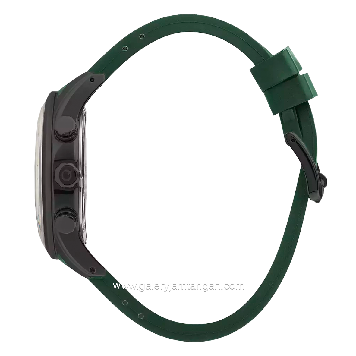 QUANTUM ADG678.675 Green Black Chronograph Rubber Strap